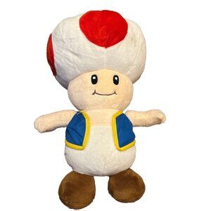OFFICIAL NINTENDO SUPER MARIO LARGE 12" TOAD PLUSH SOFT TOY TEDDY GR57